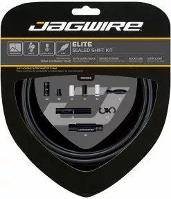 Jagwire Road Elite Schaltzugset (gedichtet) -Mountainbike Verkäufe Jagwire Road Elite Sealed Gear Cable Kit Brake Cables Stealth Black SCK000