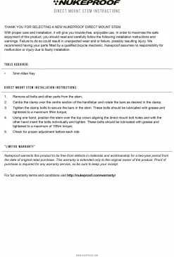 Nukeproof Horizon Vorbau (Direct Mount) -Mountainbike Verkäufe NP Direct Mount Stem instructions scaled