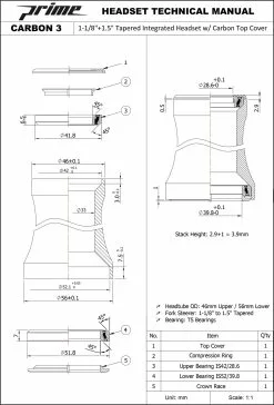 Prime Primavera Integrierter Steuersatz (1-1/8"-1,5") 11 Prime Primavera Integrierter Steuersatz (1-1/8"-1,5") -Mountainbike Verkäufe Prime Primavera 1 1 8 1 5 Integrated Headset Headsets Black PP11815IH3 1 scaled