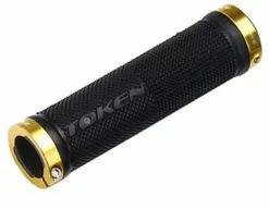 Token TK986GA Double Lock On Lenkergriffe -Mountainbike Verkäufe token lock on grips gold